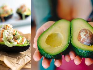 قوارب الأفوكادو المحشوة بالمأكولات البحرية