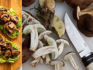 توست الأفوكادو بالفطر