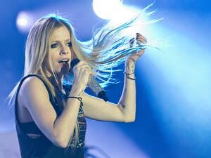 Canadian singer Avril Lavigne at the concert of Fete de l'hummanite at la Courneuve in France. (Shutterstock/ File Photo)