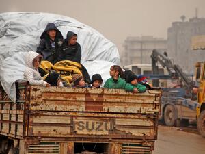  A regime offensive in Syria's last rebel enclave has caused one of the biggest waves of displacement in the nine-year war, with tensions spiking between Ankara and Damascus following a deadly exchange of fire.  AAREF WATAD / AFP