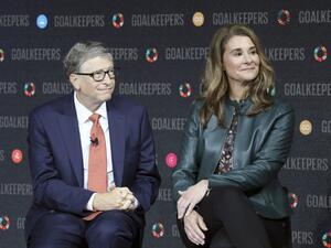 In this file photo taken on September 26, 2018 Bill Gates and his wife Melinda Gates introduce the Goalkeepers event at the Lincoln Center in New York. AFP