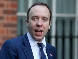Britain's Health and Social Care Secretary Matt Hancock arrives at 10 Downing Street in central London on February 6, 2020, to attend a meeting of the cabinet. ISABEL INFANTES / AFP