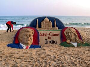 US President Donald Trump makes his first official visit to India on February 24 and work has been going on around the clock to spruce things up -- to the annoyance of some locals as well as monkeys. AFP