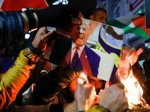 In Gaza, protests were held after Friday prayers in many locations. AFP