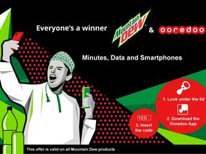 Ooredoo تواصل تقديم هدايا فورية لمحبي مشروب ماونتن ديو