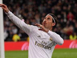 راموس يحتفل بهدفه