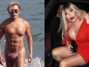 Make-up was flawless and her blonde locks cascaded around her sultry features.