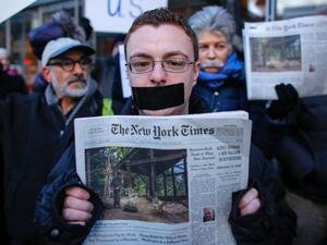 The lawsuit stems from a March 2019 op-ed. (KENA BETANCUR/AFP/Getty Images)