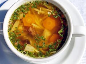 شوربة الخضار مع الدجاج