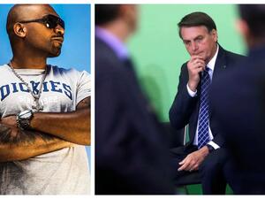 الرئيس البرازيلي "جايير بولسونارو" والمغني "إم ڤي بيل- MV Bill" 