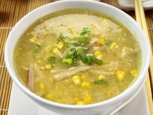 شوربة الذرة مع الدجاج