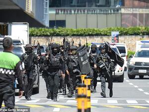 The ex-guard shot a fellow guard, who is now in hospital in stable condition, and has taken 30 people including mall vendors hostage inside the building. (AFP/File)
