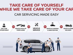 تتيح هذه الخدمة للعملاء إمكانية إرسال مركباتهم للصيانة الدورية أثناء التزامهم في منازلهم