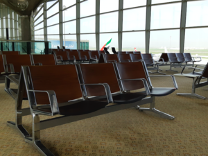 empty airport transit zone due to coronavirus outbreak travel restrictions (Shutterstock)