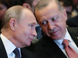  الرئيسان التركي، رجب طيب أردوغان والروسي فلاديمير بوتين