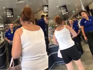 The argument started when an unidentified woman started accusing a male employee of stealing hundred dollar notes from her purse (pictured. (Facebook Cosmo Commision/ Screenshot)