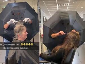 The Dutch stylist who works at Bella Rosa salon in Oss, north of Eindhoven, Holland. (Facebook/ Bella Rosa)