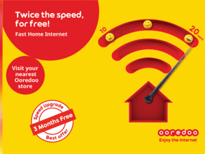 توفر Ooredoo باقات الإنترنت المنزلي السريع بقيمة مخفضة لضمان استمتاع العملاء المشتركين بعقود لمدة 12 و24 شهر بإنترنت موثوق.