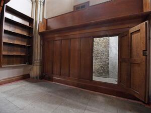 The entrance to a chamber leading to the 360-year-old passageway in the Houses of Parliament. (Jessica Taylor/UK Parliament, via Agence France-Presse/ Getty Images)