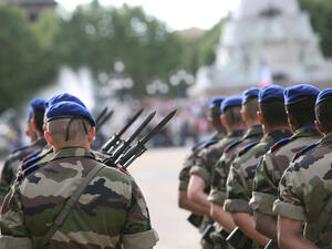 A french armed marching soldier. (Shutterstock/ File Photo)