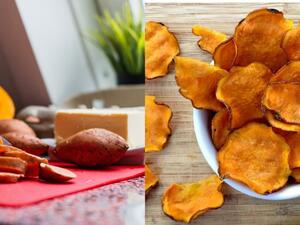 رقائق البطاطا الحلوة