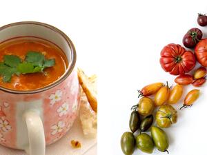 شوربة الشوفان والطماطم