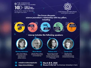The forum aims to initiate a dialogue between science journalists, academics and media professionals on the importance of science journalism in the Arab world.