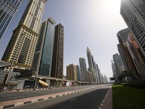 Dubai's Sheikh Zayed road is deserted during a curfew imposed by the authorities in a bid to slow down the spread of the novel coronavirus in the Emirati city on April 5, 2020. AFP/File