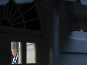 U.S. President Donald Trump holds a press briefing with members of the White House Coronavirus Task Force on April 5, 2020 in Washington, DC. On Friday, the Centers for Disease Control and Prevention issued a recommendation that all Americans should wear masks or cloth face coverings in public settings. Sarah Silbiger/Getty Images/AFP Sarah Silbiger / GETTY IMAGES NORTH AMERICA / Getty Images via AFP