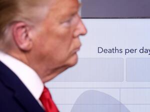 U.S. President Donald Trump participates in the daily coronavirus task force briefing in the Brady Briefing room at the White House on March 31, 2020 in Washington, DC.  AFP