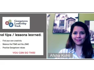 Afsha Kohli, associate director for student development and GLT program organizer  delivering the workshop