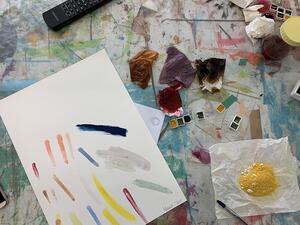 Drawing, painting and colouring is proven to have a positive effect on mental well-being. 