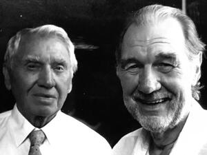 Sir Don McCullin and John Downing MBE (right) together (Twitter)