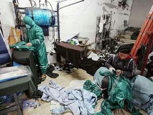 Palestinian tailors in the Gaza strip  (Twitter/M.Ajjour)