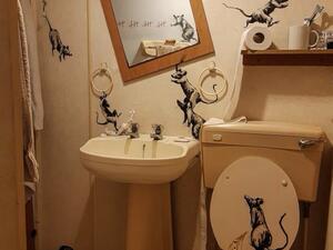 Banksy has taken to social media to reveal his latest masterpiece with his fans. (Twitter)