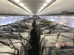 Capacity reaching 15 tons per flight