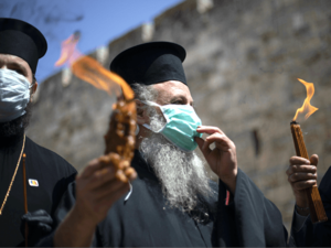 Christians Celebrate Muted 'Holy Fire' Ceremony Amid Pandemic (Twitter)