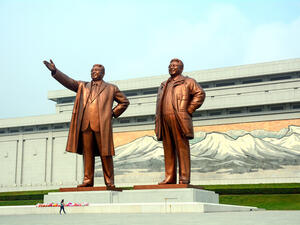 Mansudae Monument at June 11, 2014 in Pyongyang, North Korea (Shutterstock)