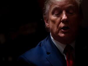 US President Donald Trump speaks before a meeting with the governors of Colorado and North Dakota in the Cabinet Room of the White House May 13, 2020, in Washington, DC. Brendan Smialowski / AFP
