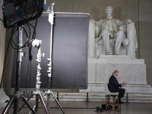 President Donald Trump speaks during a Virtual Town Hall inside of the Lincoln Memorial on May 3, 2020 in Washington, DC. Oliver Contreras-Pool/Getty Images/AFP POOL / GETTY IMAGES NORTH AMERICA / Getty Images via AFP