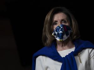 Speaker of the House Nancy Pelosi (D-CA) attends a press conference to mark the anniversary of the House passage of the 19th Amendment and women's right to vote, on Capitol Hill May 21, 2020 in Washington, DC. Pelosi also addressed vote-by-mail and election security provisions included in recently passed House bill "The Heroes Act." Drew Angerer/Getty Images/AFP