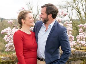 ولي عهد لوكسمبورغ الأمير "غيوم" وزوجته "ستيفاني"