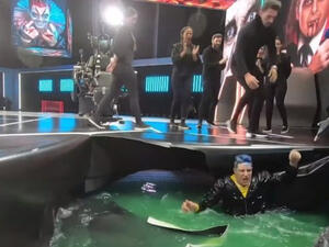 Did He Break His Arm? Watch How This Guest Fell in the Water Tank in Ramez Majnoon Rasmi!