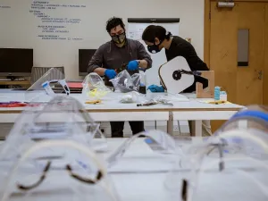 QF Partner University Produces Laser-Cut Face Shields to Help Fight COVID 19
