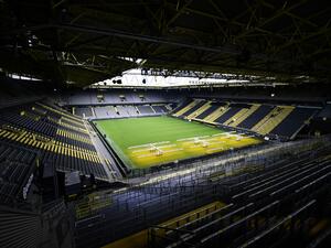 The empty stadium Signal Iduna Park of the Bundesliga club Borussia Dortmund is pictured in Dortmund, western Germany, on May 5, 2020, due to the spread of the novel coronavirus COVID-19 (Photo: AFP)