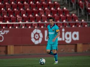 ميسي خلال المباراة