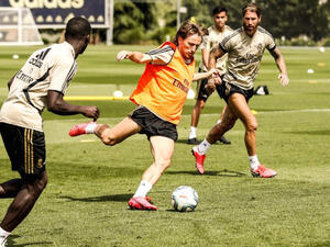 جانب من تدريبات ريال مدريد