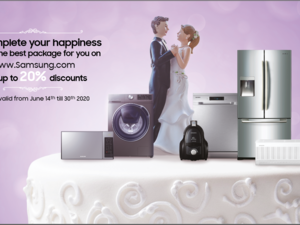 سامسونج إلكترونيكس المشرق العربي" تقدم الفرصة للمقبلين على الزواج لتأسيس بيت الزوجية مع خصومات مميزة ضمن حملتها الصيفية على الأجهزة المنزلية الرقمية