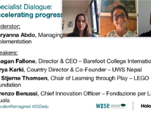 خبراء في التعليم يستعرضون المخاطر التي تواجه الفتيات المستضعفات في ظل تفشي جائحة (كوفيد-19)، وذلك خلال مؤتمر من تنظيم مؤسسة قطر