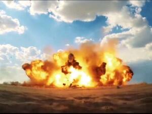 Footage shared on social media showed a bright orange flash followed by a large plume of smoke. (AFP)